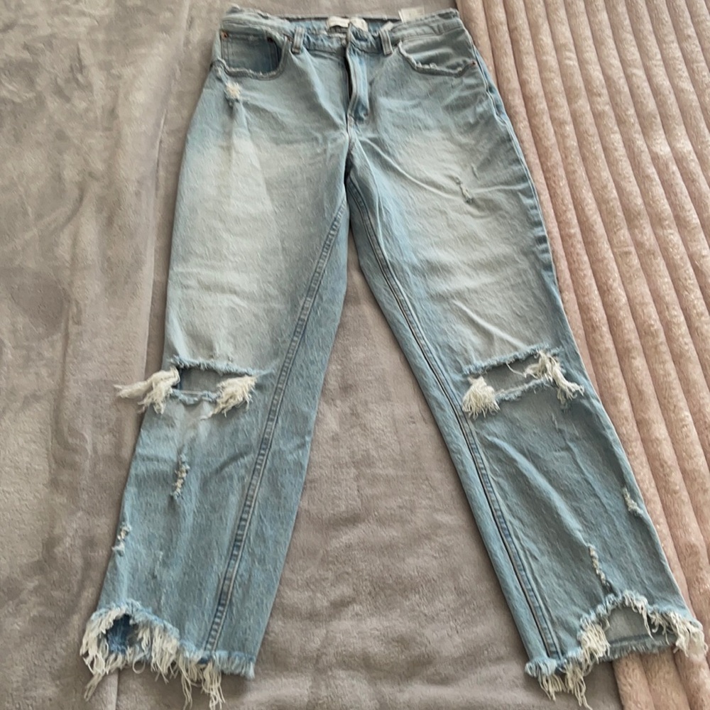 Abercrombie high Rise mom Jean